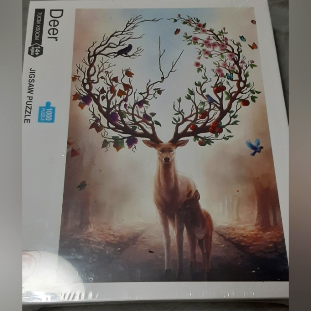 Sealed (New) Deer 1000 Piece Puzzle by Hao Xiang